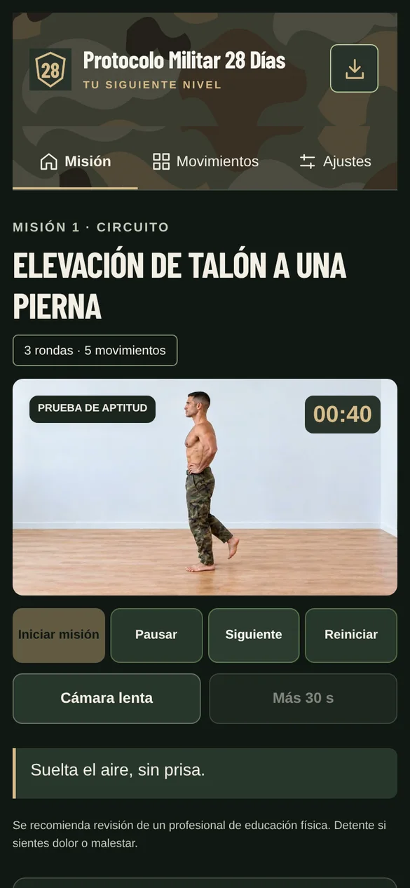 Pantalla real: prueba de aptitud